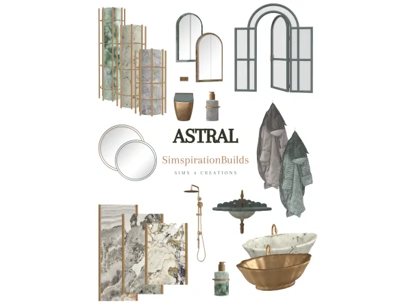 Alpha Astral Bathroom by SimspirationBuilds - The Sims 4 Custom Content