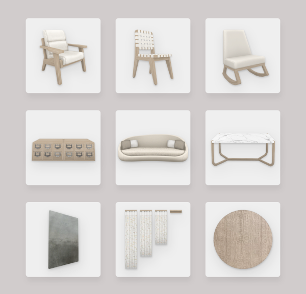 Maxis Match RH Casual Living Collection by simsfinds - The Sims 4 Custom Content
