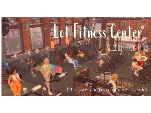 Maxis Match Fitness Center Files Free by Begônia Builds - The Sims 4 Custom Content