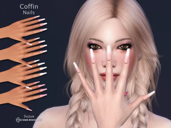 Alpha Coffin Nails - The Sims 4 Custom Content