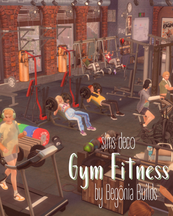 Maxis Match Sims Deco Gym Fitness by simsfinds - The Sims 4 Custom Content