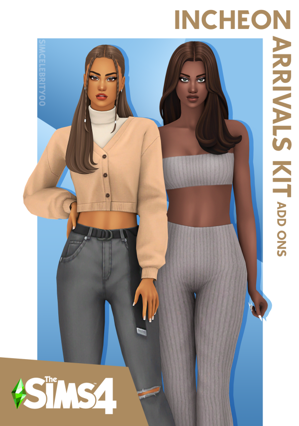 Maxis Match Incheon Arrivals Kit Add Ons by simsfinds - The Sims 4 Custom Content