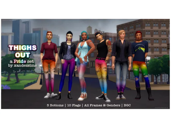[Thighs Out Ombre Pride Bottoms - Pride 2023]
