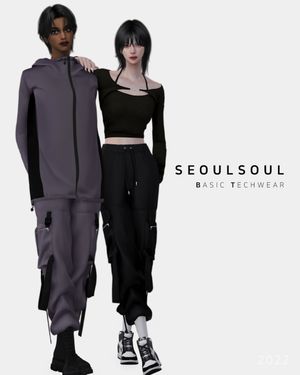 Alpha Basic Techwear by simsfinds - The Sims 4 Custom Content