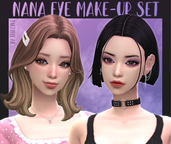 Maxis Match NANA Eye Make Up Set by simsfinds - The Sims 4 Custom Content