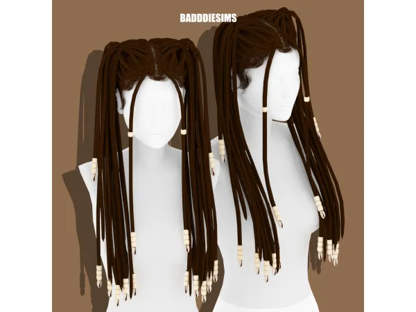 Alpha AMILA BOX BRAIDS by BADDDIESIMS - The Sims 4 Custom Content