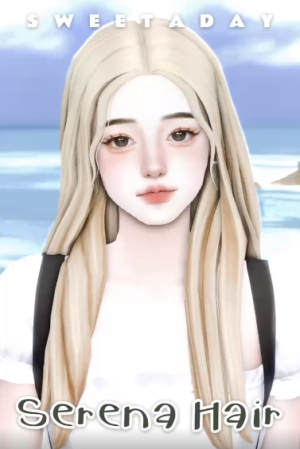 Maxis Match Serena Hair by simsfinds - The Sims 4 Custom Content