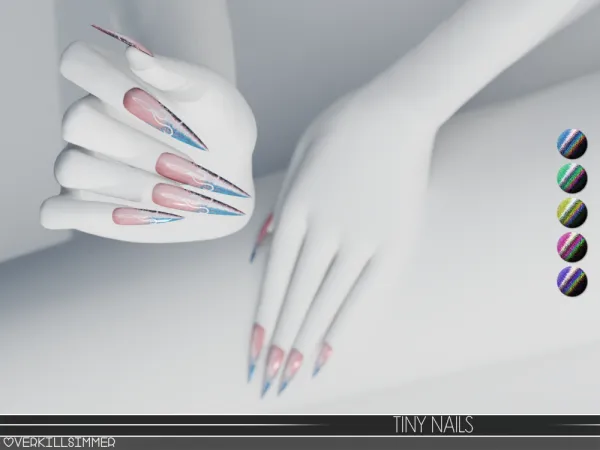 Alpha Tiny nails by overkillsimmer - The Sims 4 Custom Content