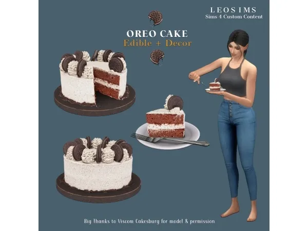Alpha Oreo Cake - The Sims 4 Custom Content