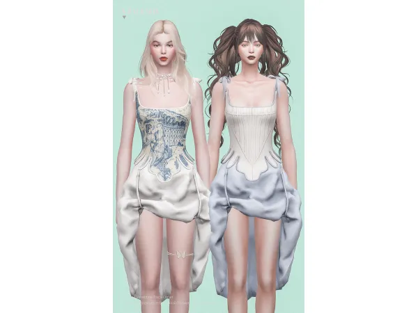 Alpha La Villa Clementine Tosca Corset by Charonlee SIMS - The Sims 4 Custom Content