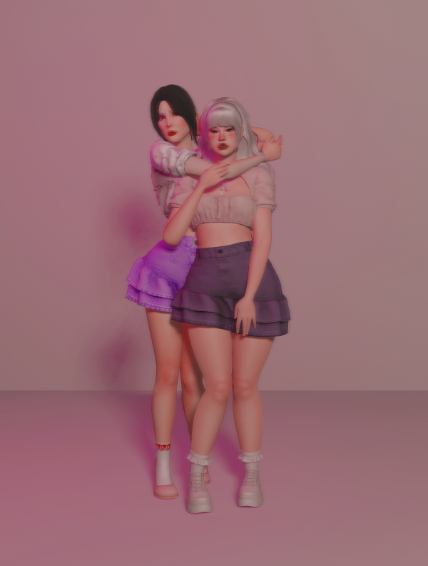 Alpha topskirt by simsfinds - The Sims 4 Custom Content