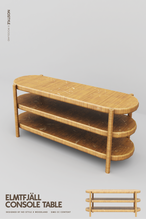 Mix ELMTFJÄLL Console Table by simsfinds - The Sims 4 Custom Content