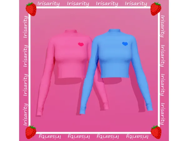 Alpha Rosie Blouse by Irisarity - The Sims 4 Custom Content