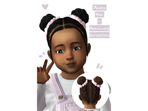 Maxis Match Alana Hair by RavenSim - The Sims 4 Custom Content