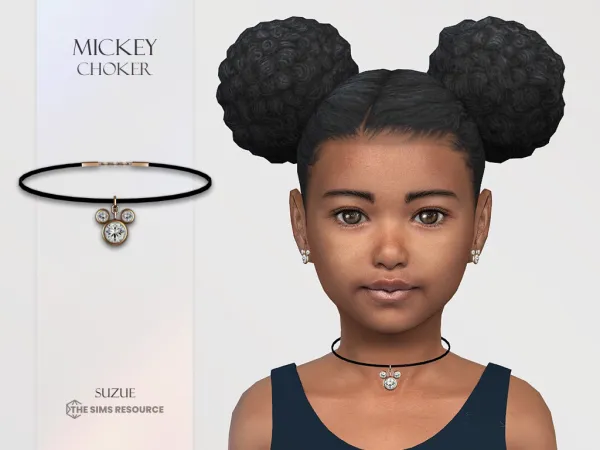 Alpha Mouse Choker Child - The Sims 4 Custom Content