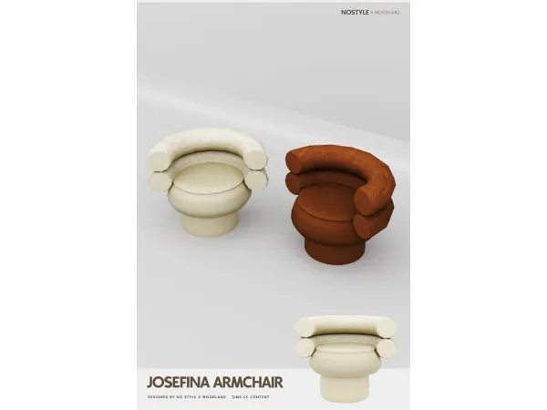 Mix Josefina armchair by NO STYLE X W O O D L A N D - The Sims 4 Custom Content