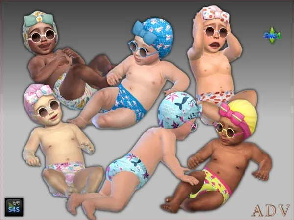 Maxis Match Swimwear for infant girls by artedellavita_mabra - The Sims 4 Custom Content