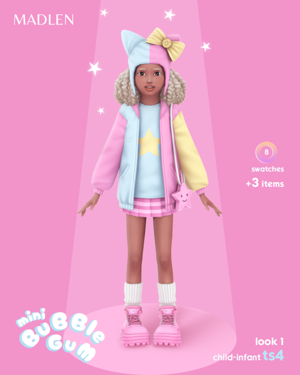 Maxis Match Bubblegum Mini Look 1 by simsfinds - The Sims 4 Custom Content