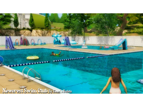 Maxis Match Newcrest Swim Club 41781441920527 by Bean's Builds - The Sims 4 Custom Content