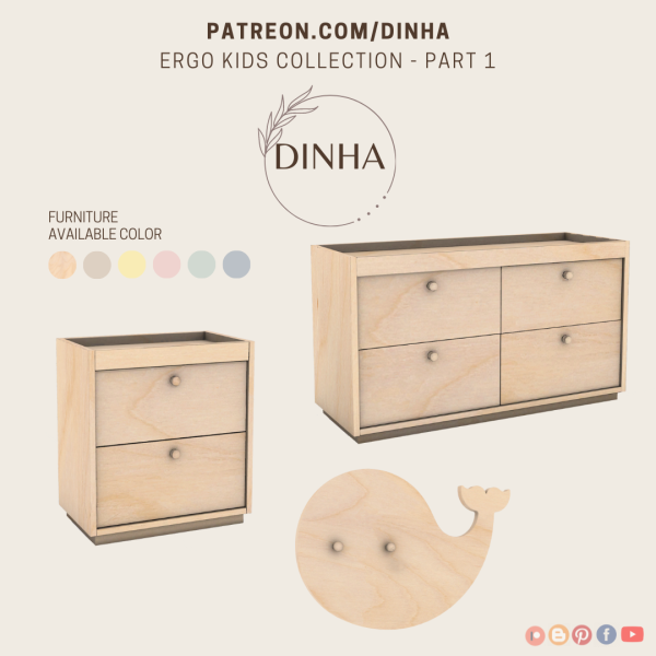 Alpha Ergo Kids Collection Part 1 by dinhagamer - The Sims 4 Custom Content