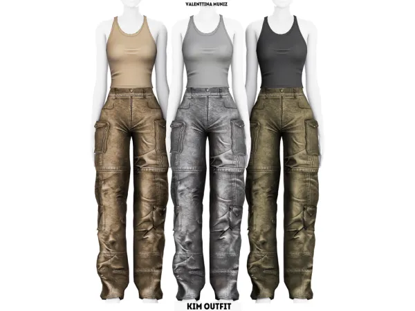 Alpha Kim Outfit Custom Content Valenttina Muniz ts4cc - The Sims 4 Custom Content