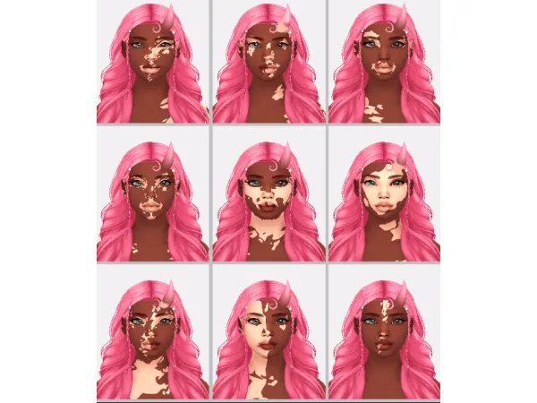 Maxis Match Vitiligo Sets 1 2 by saruin - The Sims 4 Custom Content