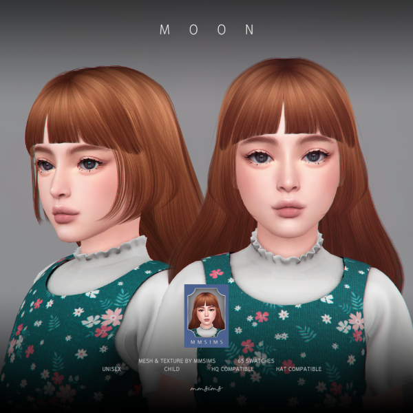 Alpha MMSIMS Hair Moon CU by simsfinds - The Sims 4 Custom Content