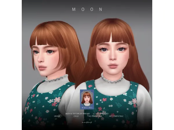 Alpha MMSIMS Hair Moon CU by MMSIMS - The Sims 4 Custom Content