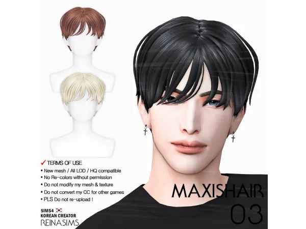 Maxis Match REINA_TS4_MAXIS_HAIR_03 by Reina Sims4 - The Sims 4 Custom Content