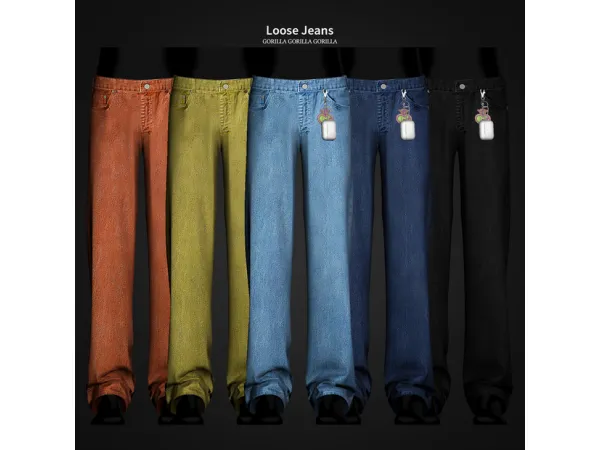 Alpha Loose Jeans by gorillax3 - The Sims 4 Custom Content