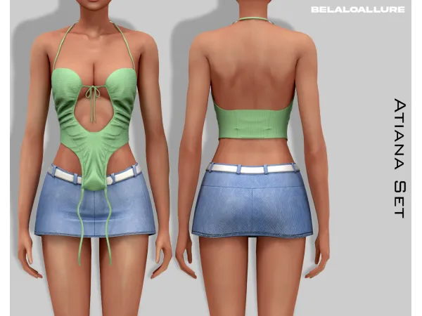 Alpha ATIANA SET by Belaloallure - The Sims 4 Custom Content