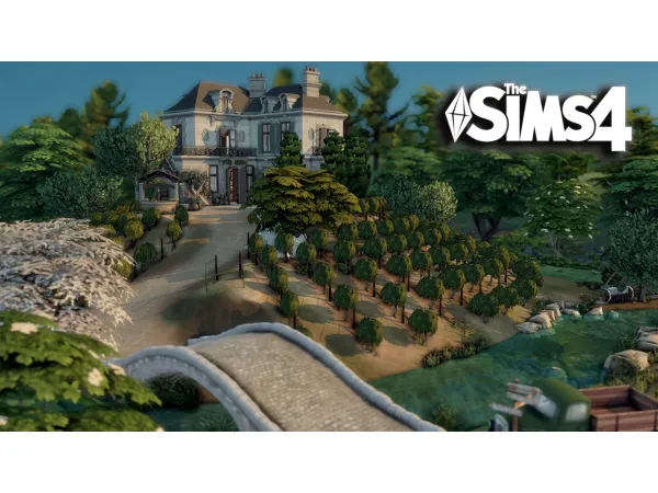 Maxis Match Traditional Mediterranean Vineyard with house by Bojana Sims - The Sims 4 Custom Content