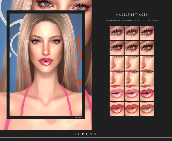 Alpha GPME GOLD MAKEUP SET CC64 by simsfinds - The Sims 4 Custom Content