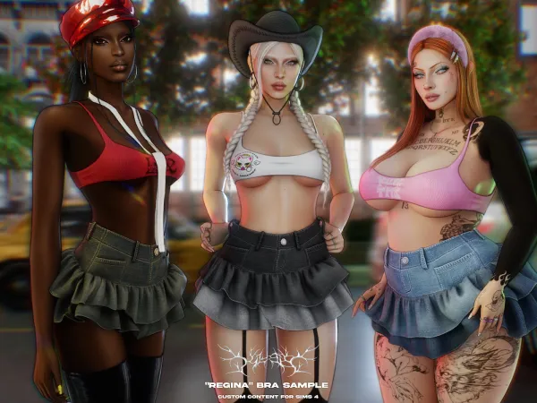 Alpha Klubb Regina Bra (Sample) - The Sims 4 Custom Content