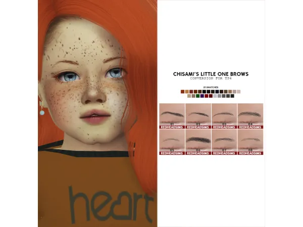 Alpha CHISAMI'S LITTLE ONE BROWS - The Sims 4 Custom Content
