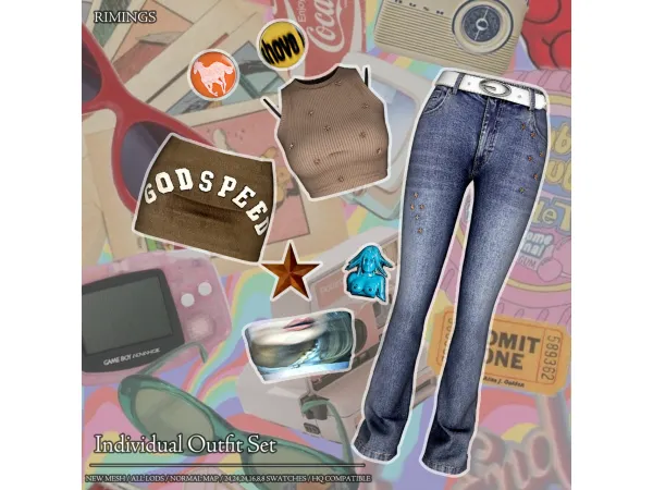 Alpha [RIMINGS] Individual Outfit Set - The Sims 4 Custom Content