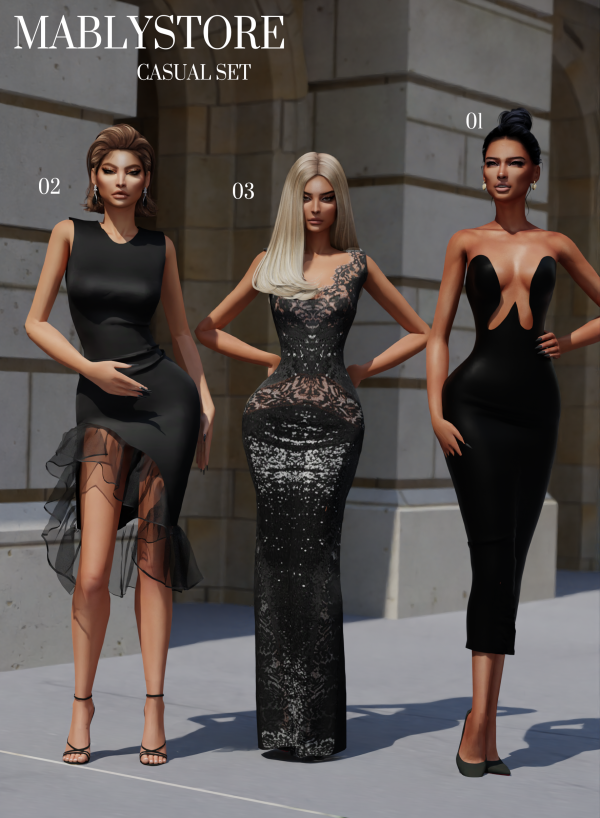 Alpha CASUAL SET by simsfinds - The Sims 4 Custom Content