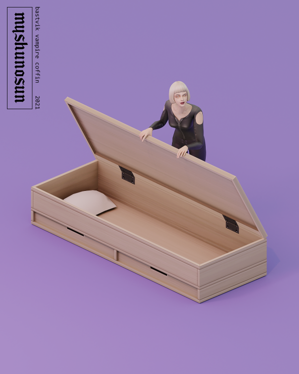 Maxis Match Bastvik vampire coffin addon 1 by simsfinds - The Sims 4 Custom Content