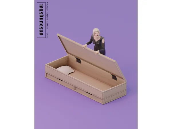 Maxis Match Bastvik vampire coffin addon 1 by myshunosun - The Sims 4 Custom Content