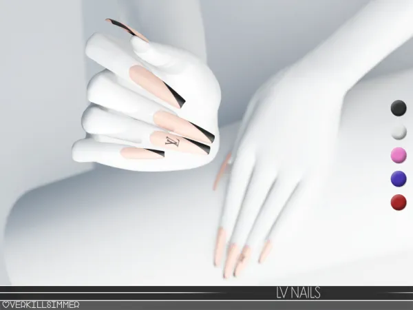 Alpha LV nails - The Sims 4 Custom Content