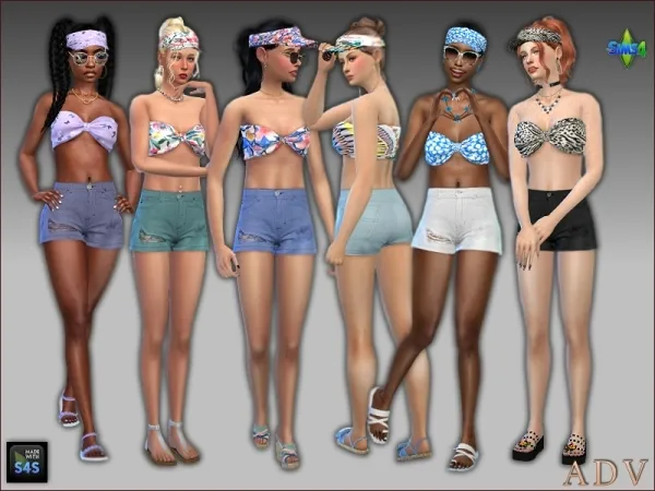 Maxis Match Summer outfits for teens and young adults by artedellavita_mabra - The Sims 4 Custom Content