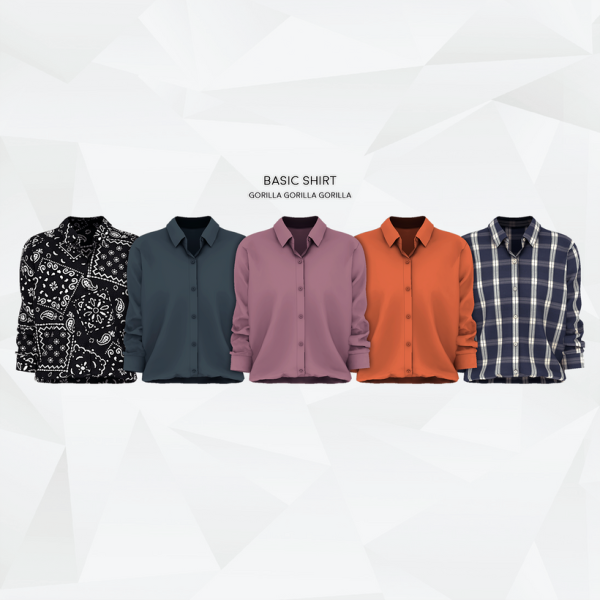 Alpha Basic Shirt by simsfinds - The Sims 4 Custom Content