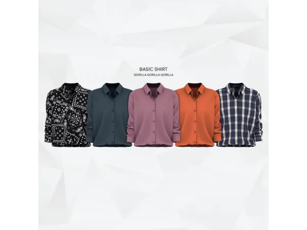 Alpha Basic Shirt by gorillax3 - The Sims 4 Custom Content