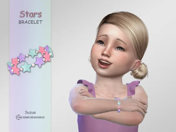 Alpha Stars Bracelet Toddler - The Sims 4 Custom Content