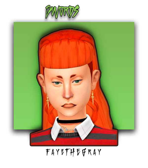 Maxis Match swords earrings by simsfinds - The Sims 4 Custom Content