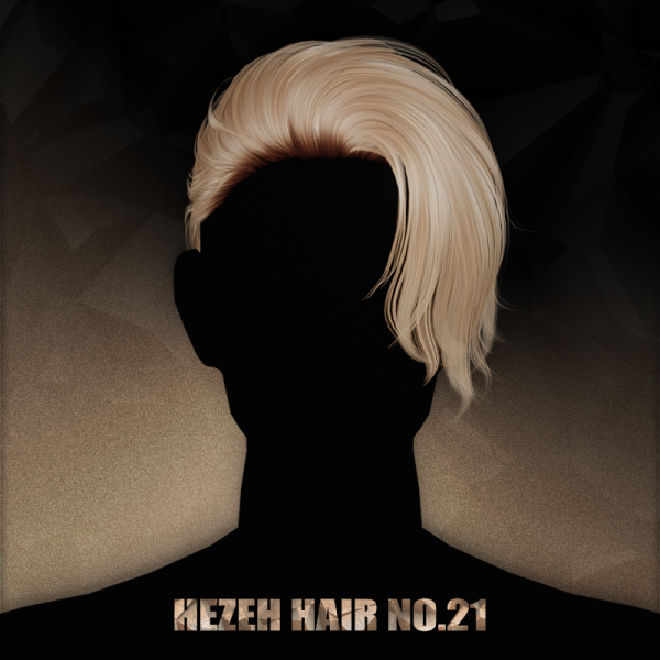 Alpha [Hezeh]Hair_No21 by hezeh - The Sims 4 Custom Content