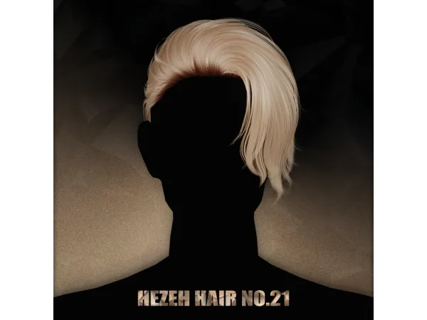 Alpha [Hezeh]Hair_No21 - The Sims 4 Custom Content