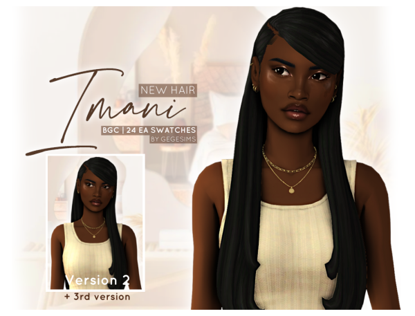 Maxis Match Imani Hair by simsfinds - The Sims 4 Custom Content