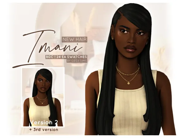Maxis Match Imani Hair - The Sims 4 Custom Content