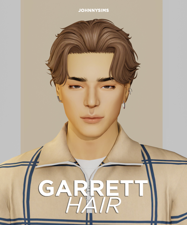 Maxis Match Garrett Hair by simsfinds - The Sims 4 Custom Content